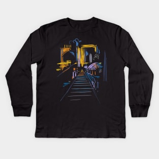 Abstract Architecture Kids Long Sleeve T-Shirt